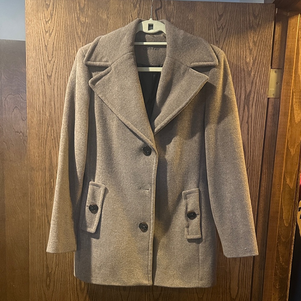 Calvin Klein Women's Brown Pea Coat
